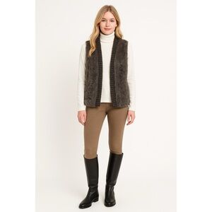 Romeo & Juliet Couture Faux Fur Gray Vest, Size M